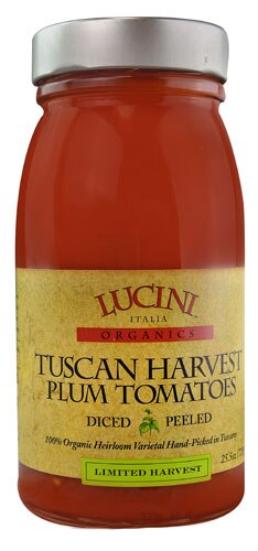 Lucini Italia Organics Tuscan Harvest Plum Tomatoes -- 25.5 oz