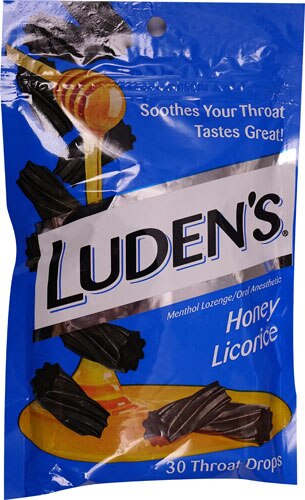 Luden's Throat Drops Honey Licorice -- 30 Drops