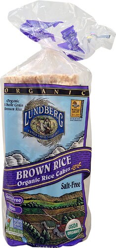 Lundberg Organic Brown Rice Cakes Salt Free -- 8.5 oz