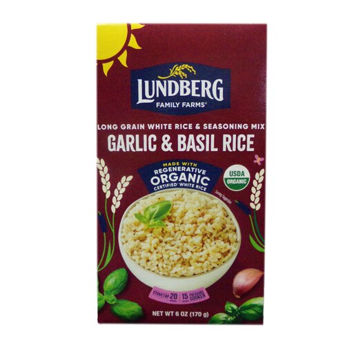 Lundberg Organic Whole Grain Rice & Wild Rice Garlic & Basil -- 6 oz