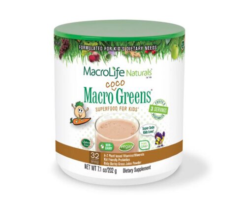 Macro Life Naturals Jr. Macro Coco-Greens for Kids Chocolate -- 7.1 oz