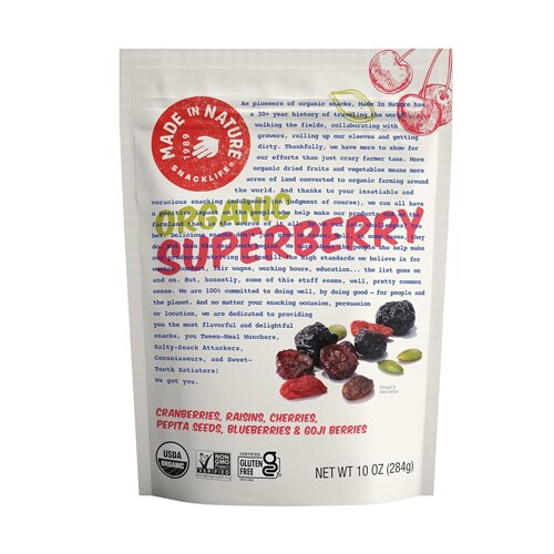 Made In Nature Organic Fruit Fusion Supersnacks Superberry -- 10 oz