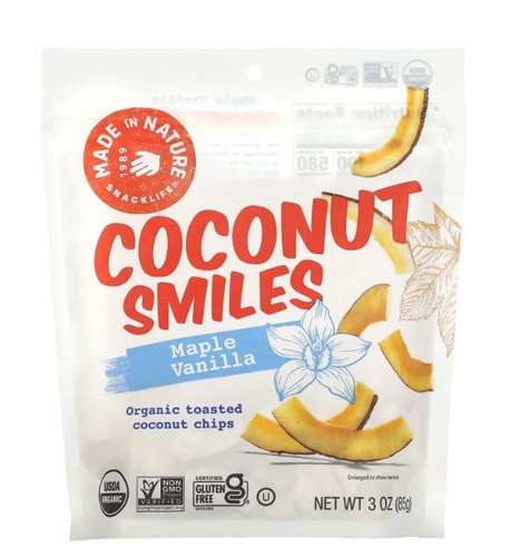 Made In Nature Organic Toasted Coconut Chips Maple Vanilla -- 3 oz