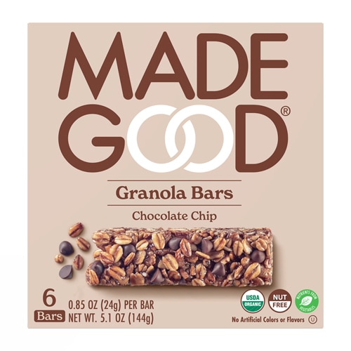 MadeGood Organic Gluten Free Granola Bars Chocolate Chip