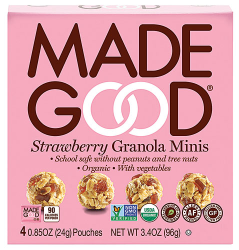 MadeGood Organic Granola Minis Gluten Free Strawberry -- 4 Pouches ...
