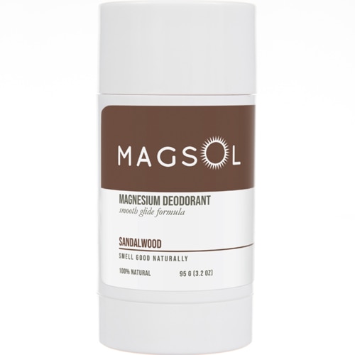 Magsol Aluminum Free Magnesium Natural Deodorant Sandalwood -- 3.2 oz