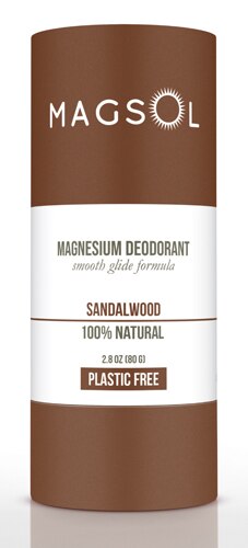 Magsol Plastic Free Magnesium Deodorant Sandalwood -- 2.8 oz