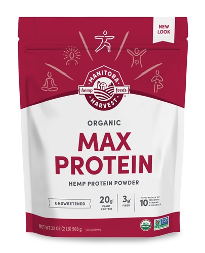 Manitoba Harvest Organic Hemp Yeah! Max Protein Unsweetened Hemp Protein Powder