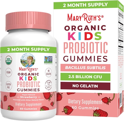 MaryRuth's Kids Organic Probiotic Gummies Strawberry
