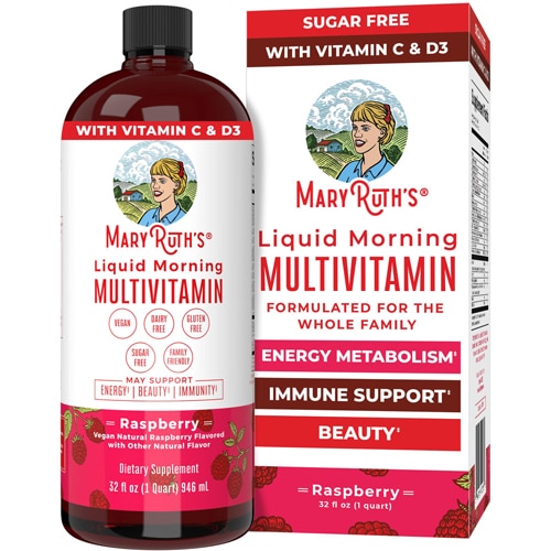 MaryRuth's Liquid Morning Multivitamin Raspberry