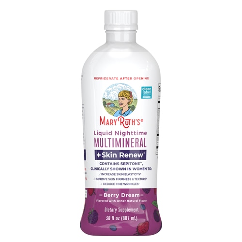 MaryRuth's Liquid Nighttime Multimineral + Skin Renew Berry Dream