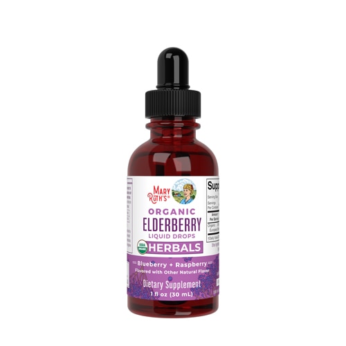 MaryRuth's Organic Elderberry Liquid Drops Blueberry + Raspberry