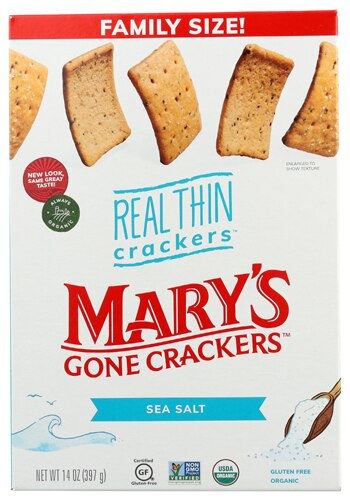 Mary's Gone Crackers Real Thin Crackers Sea Salt -- 14 oz
