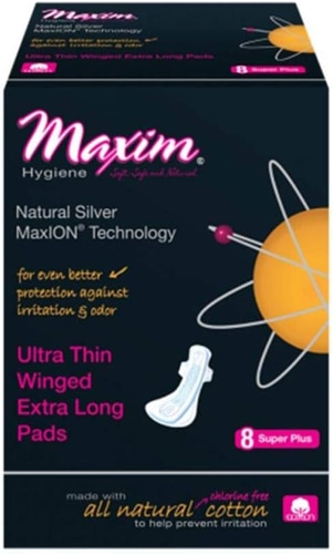 Maxim MaxION Natural Silver Winged Pads - Super Plus
