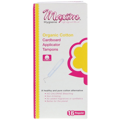 Maxim Organic Cotton Cardboard Applicator Tampons