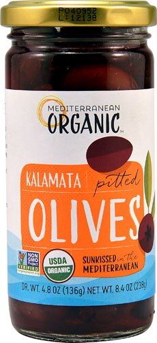 Mediterranean Organic Pitted Kalamata Olives Sunkissed Mediterranean -- 8.4 oz