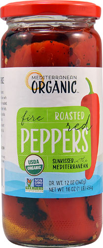 Mediterranean Organic Red Peppers Fire Roasted -- 16 oz