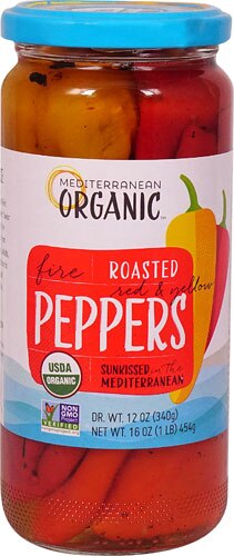 Mediterranean Organic Red and Yellow Peppers Fire Roasted -- 16 oz