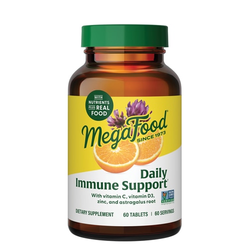MegaFood Daily Immune Support with Vitamin C - Vitamin D & Zinc -- 60 Tablets