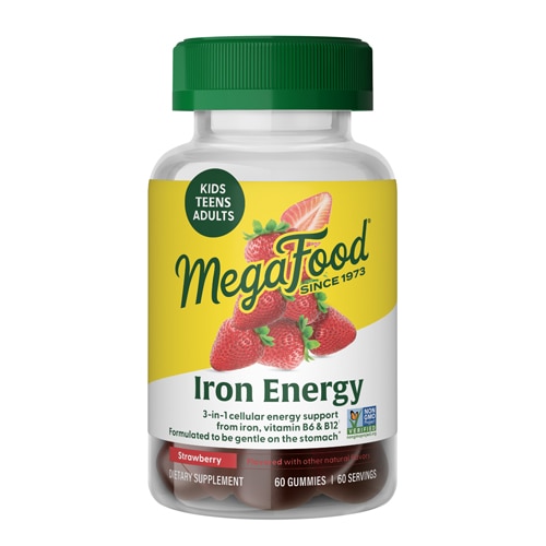 MegaFood Iron Energy Gummies Strawberry