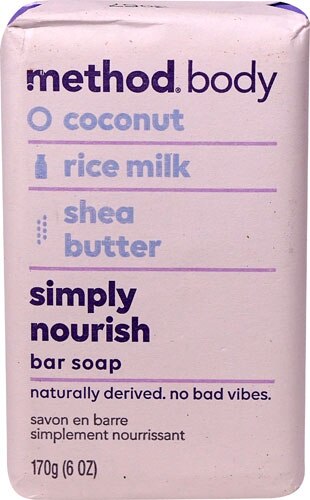 Method Body Bar Soap Simply Nourish Coconut Rice Milk Shea Butter