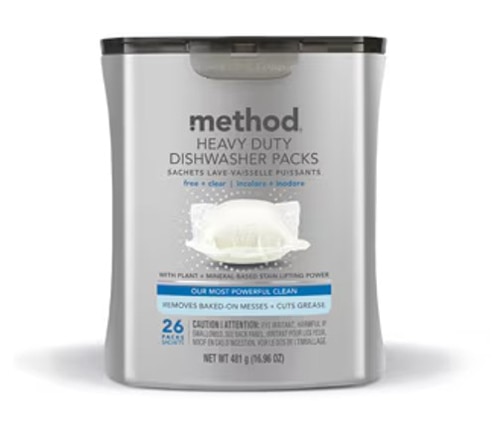 Method Dishwasher Packs Heavy Duty Free & Clear