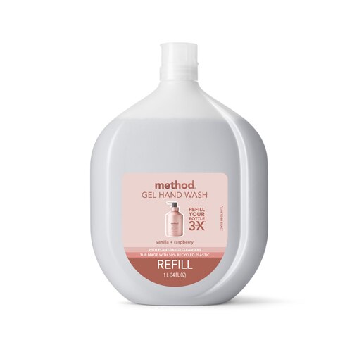 Method Gel Hand Wash Refill - Vanilla + Raspberry -- 34 fl oz