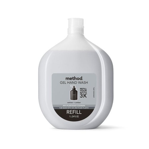 Method Gel Hand Wash Refill - Vetiver + Amber -- 34 fl oz