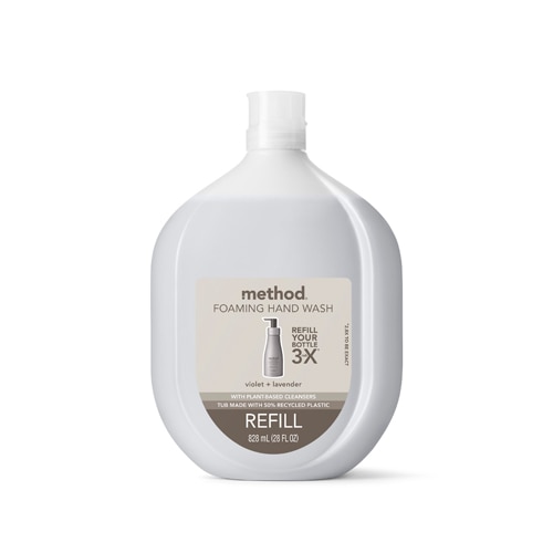 Method Premium Foaming Hand Wash Soap Refill - Violet + Lavender -- 28 fl oz