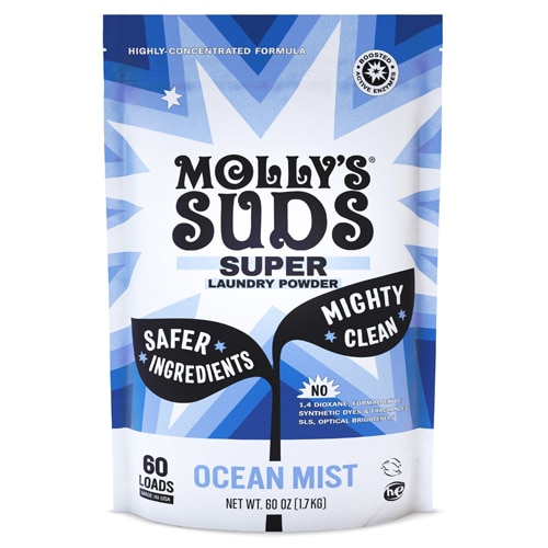 Molly's Suds Super Powder Laundry Detergent, Ocean Mist