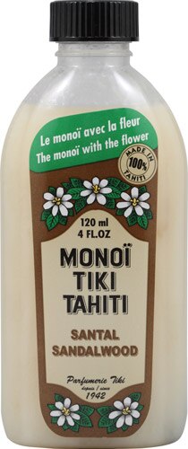 Monoi Tiare Tahiti Coconut Oil Santal Sandalwood -- 4 fl oz