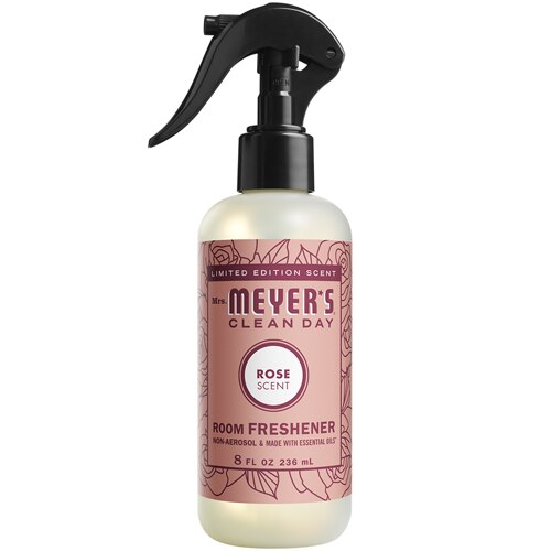 Mrs. Meyer's Clean Day Room Freshener Non-Aerosol Spray Bottle Spring Scent Rose -- 8 fl oz