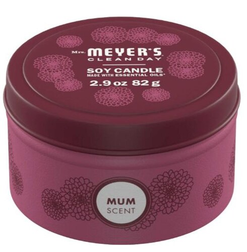 Mrs. Meyer's Clean Day Scented Soy Tin Candle Fall Scent Mum -- 2.9 oz
