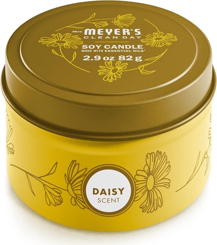Mrs. Meyer's Clean Day Scented Soy Tin Candle Spring Scent Daisy -- 2.9 oz