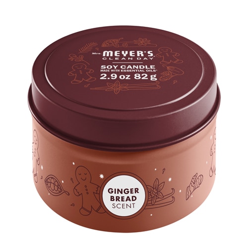 Mrs. Meyer's Clean Day Soy Tin Candle Holiday Gingerbread