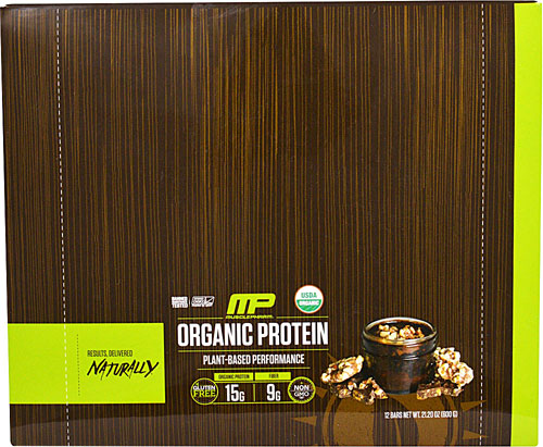 Muscle Pharm Organic Protein Bar Chocolate Toffee -- 12 Bars
