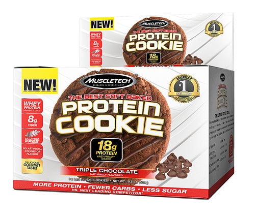 MuscleTech Protein Cookie Triple Chocolate -- 6 Cookies