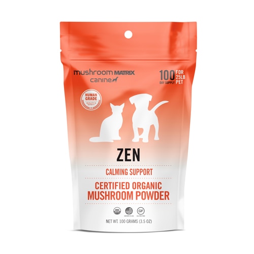 Mushroom Matrix Zen Calming Support Organic Mushroom Powder for Dogs & Cats 7.1 oz