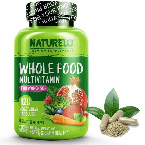 NATURELO Whole Food Multivitamin for Women (Iron Free) -- 120 Vegetarian Capsules