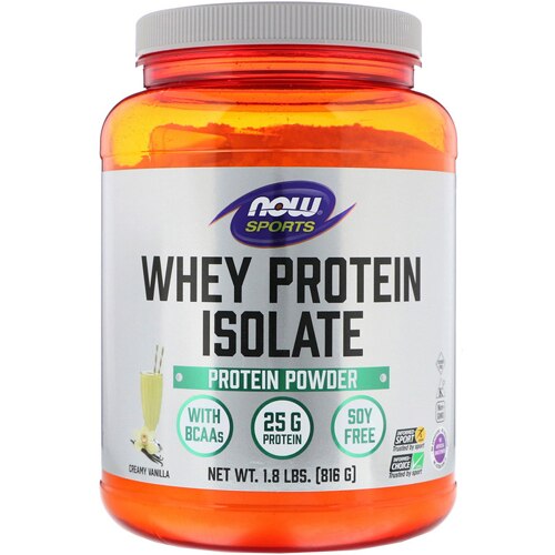 NOW Sports Protein Isolate Creamy Vanilla -- 1.8 lbs - Vitacost