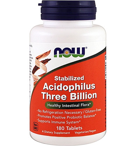 NOW Acidophilus Three Billion -- 180 Tablets