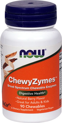 NOW ChewyZymes Natural Berry -- 90 Chewables