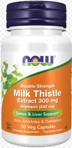 NOW Double Strength Milk Thistle -- 300 mg - 50 Vegetarian Capsules