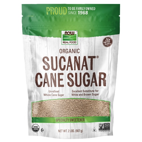 NOW Foods Certified Organic Sucanat Cane Sugar -- 2 lbs