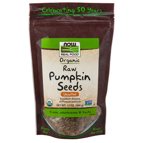 NOW Foods Organic Raw Pumpkin Seeds Unsalted