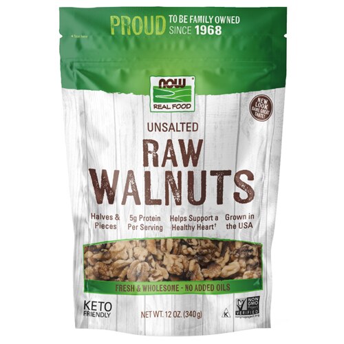 NOW Foods Raw Walnuts Unsalted -- 12 oz