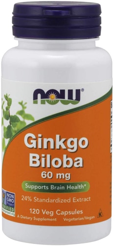 Glad hersenen Melodrama NOW Ginkgo Biloba -- 60 mg - 120 Veg Capsules - Vitacost