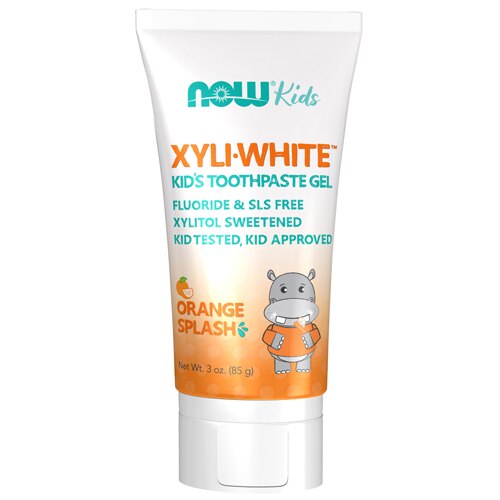 NOW Solutions Xyli White Kids Toothpaste Gel Orange Splash -- 3 oz