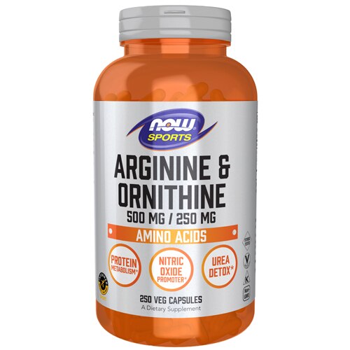 NOW Sports Arginine & Ornithine -- 250 Capsules