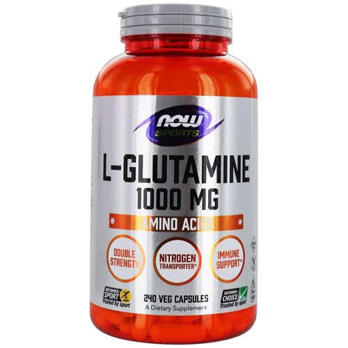 NOW Sports L-Glutamine -- 1000 mg - 240 Capsules